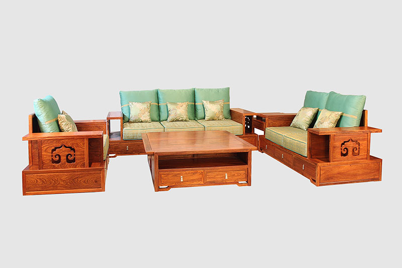 潮南中式实木沙发简直太美了